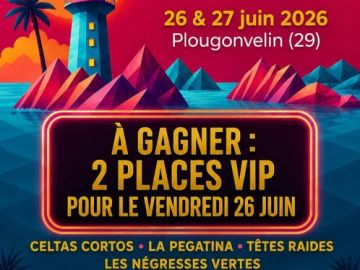 🎉🔥 JEU CONCOURS – 2 places VIP au Ouestival de Plougonvelin À GAGNER ! 🔥🎉

Tentez de gagner 2 places VIP pour le vendredi 26 juin 🎶☀️

Pour participer :
✅...
