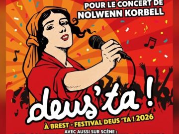 🎶 JEU-CONCOURS : 2 places à gagner pour le concert de Nolwenn Korbell !

Grâce au festival Deus'ta ! 2026, Voltstage vous fait gagner 2 places pour le...